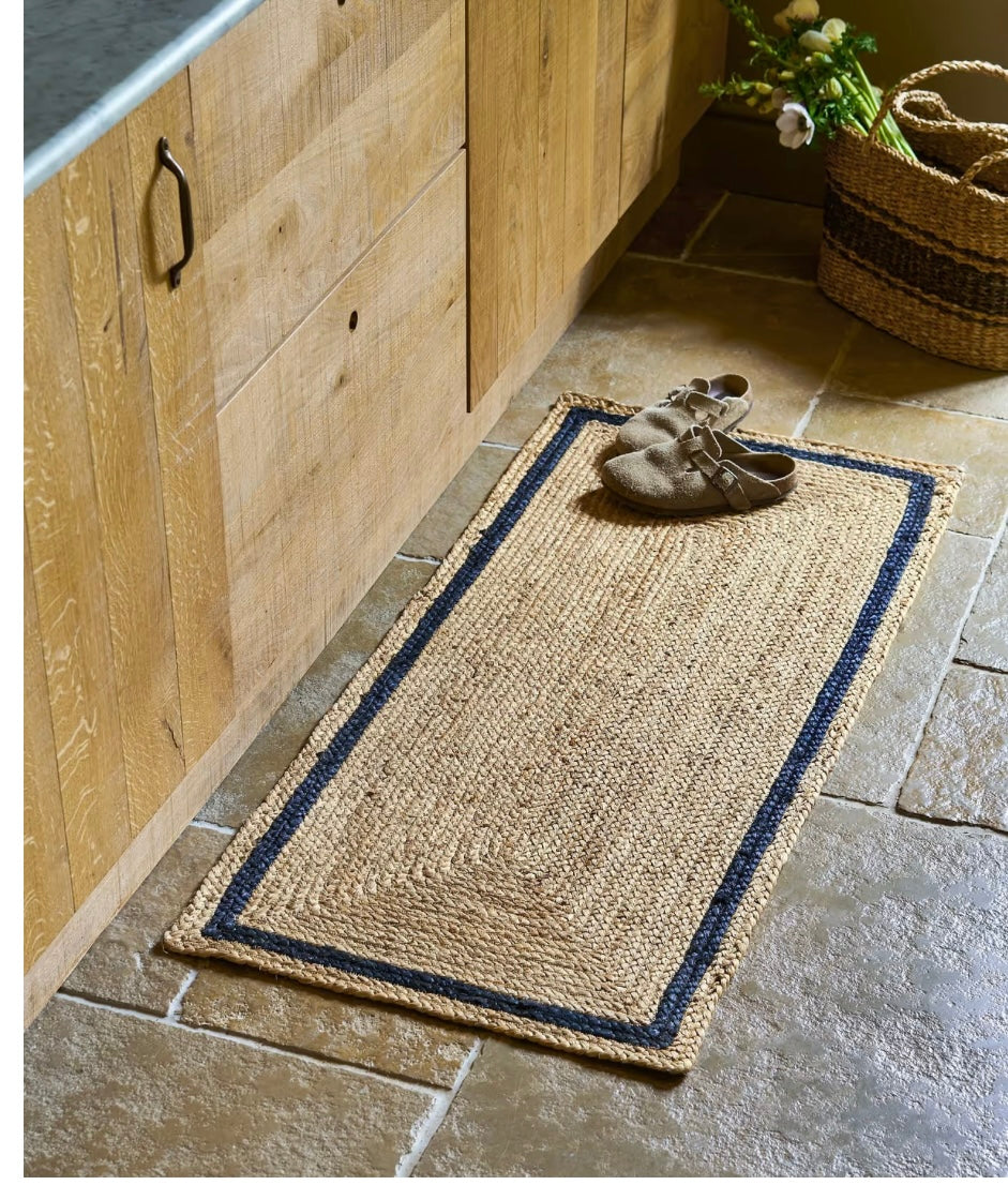 Jute Mat charcoal border