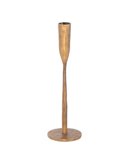 Hammered Brass Candlestick Med