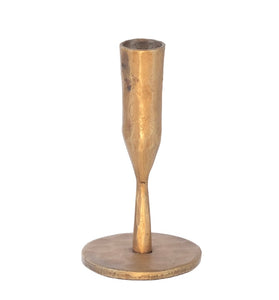 Hammered Brass Sml Candlestick