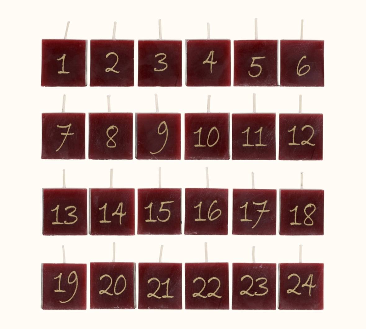 Advent Candles Red 24