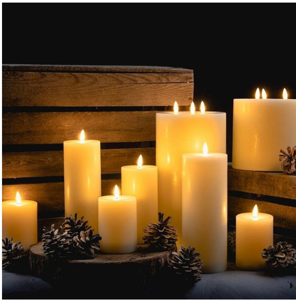 Luxe LED Ivory Dinner Candles