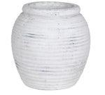 Ribbed Concrete Vase