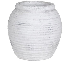 Ribbed Concrete Vase