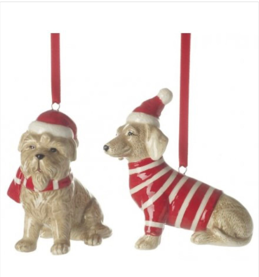 Christmas Dog Decoration x 2