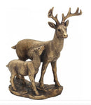 Deer & Fawn Bronze decoration