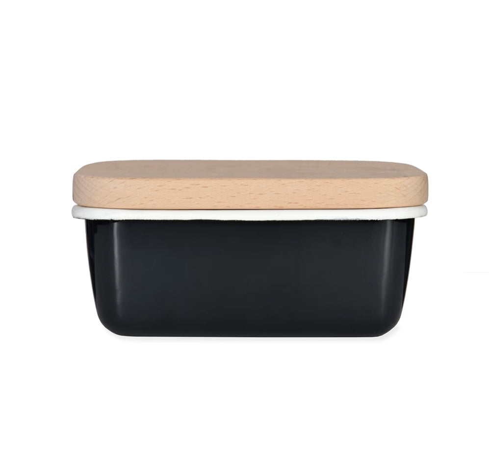 Butter Dish Enamel- Carbon