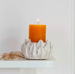 White Flower Candle Holder