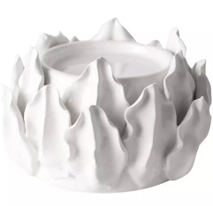 White Flower Candle Holder