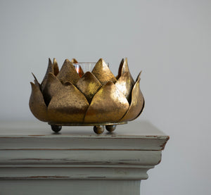 Artichoke Gold Candle Holder