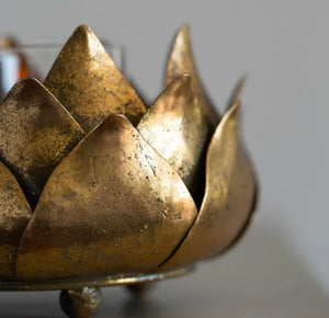 Artichoke Gold Candle Holder