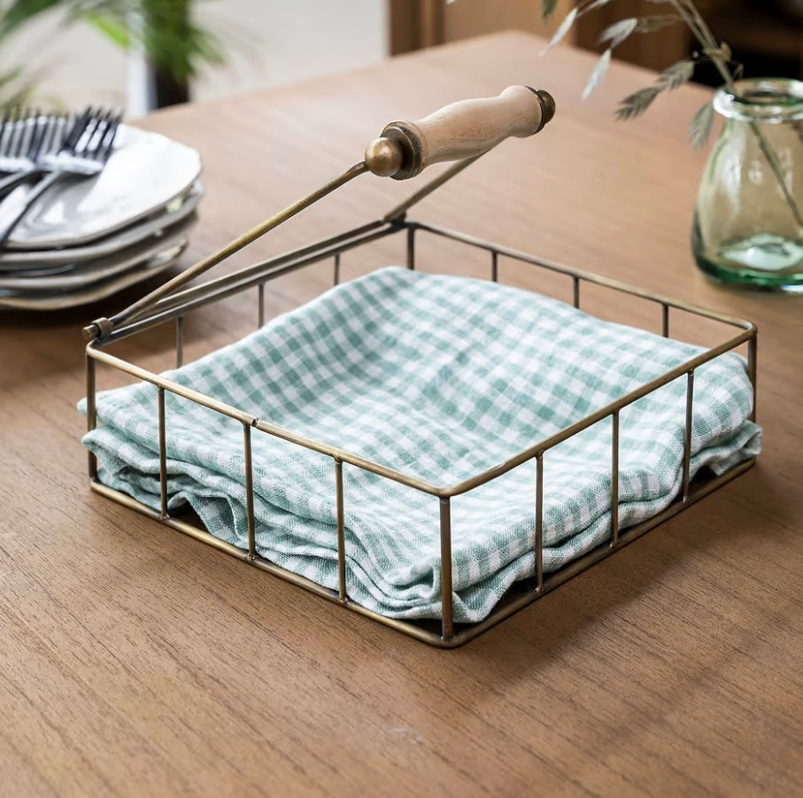 Napkin Holder Antique Brass