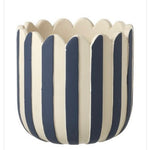 Stripe Scalloped Planter