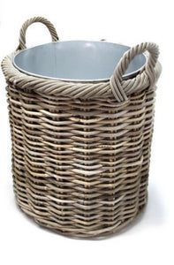 Rattan Planter Basket w Galvanised bucket